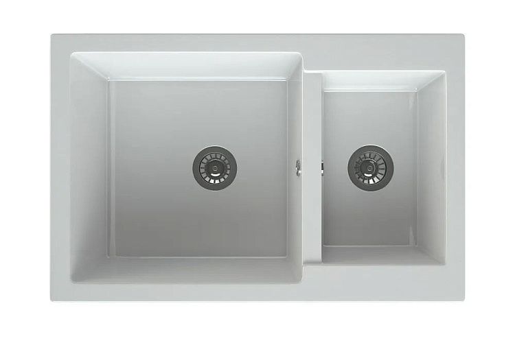 MAXSTONE Мойка глянцевая MS-19 (белый металлик) 775*505*215